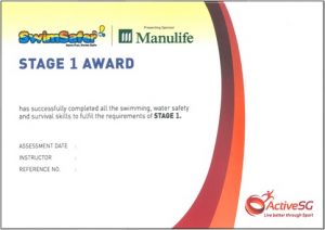 Swimsafer Stage 1 Cert Swimsafer Stage 1 Cert